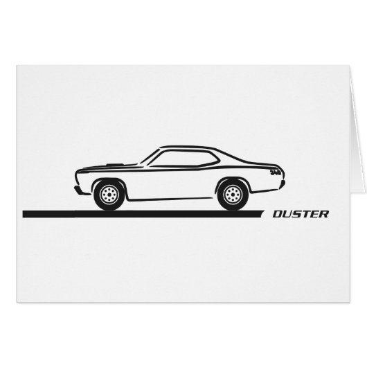 1970-74 Duster Black Car Cards (Front Horizontal)