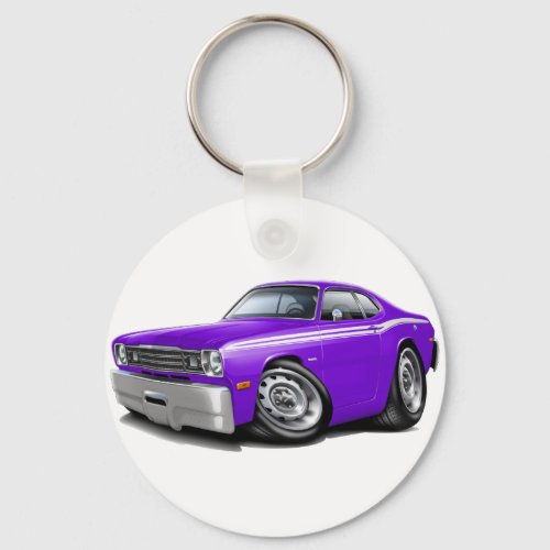 1970-74 Duster Purple-White Car Keychain