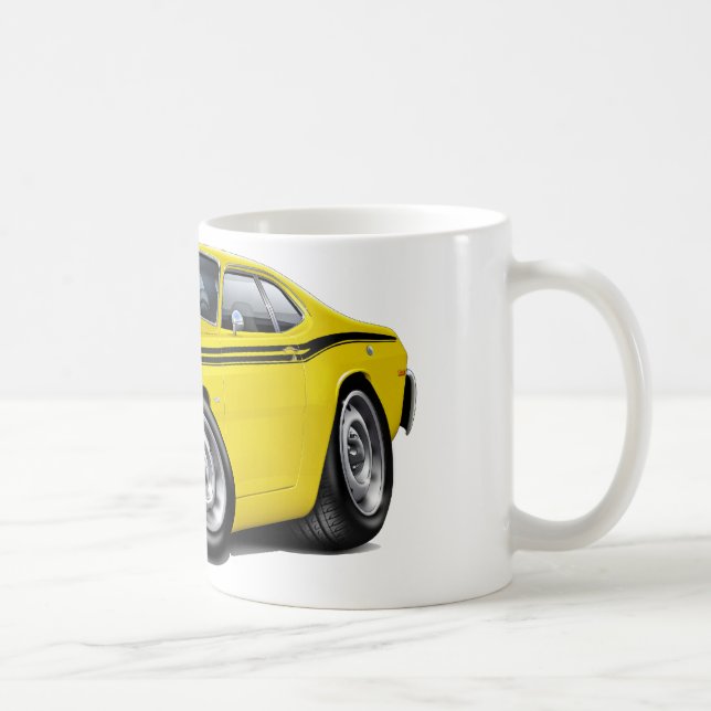 1970-74 Duster Yellow-Black Car Coffee Mug (Right)