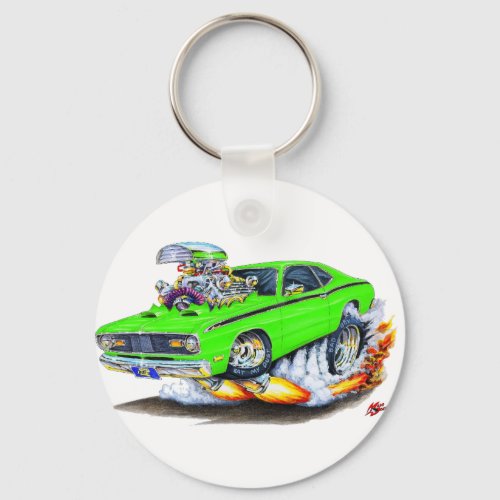 1970-74 Plymouth Duster Lime Car Keychain