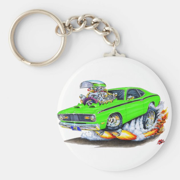 Vintage Plymouth Duster Decal Photo Keychain Mopar Gift 