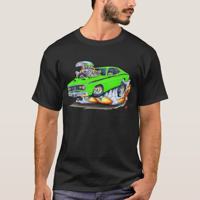 1970-74 Plymouth Duster Lime Car T-Shirt (Front)