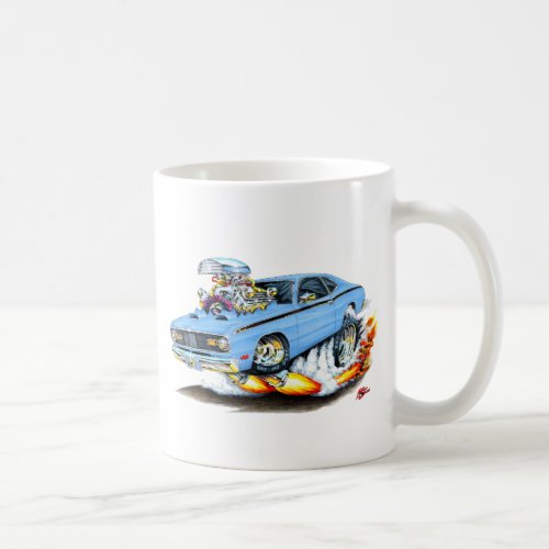 1970-74 Plymouth Duster Lt Blue Car Coffee Mug