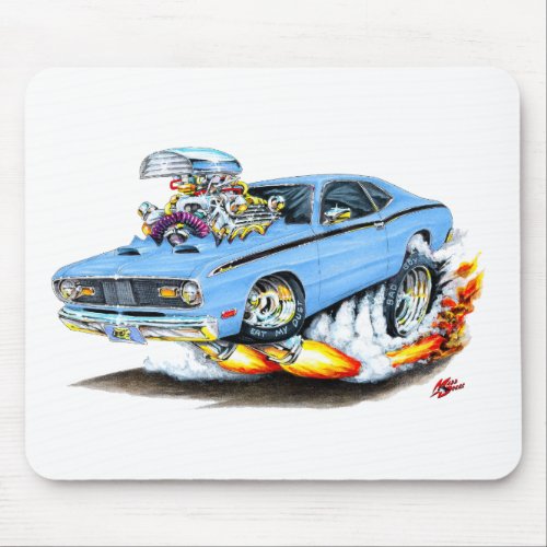 1970_74 Plymouth Duster Lt Blue Car Mouse Pad