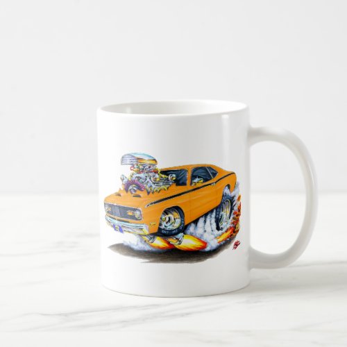 1970_74 Plymouth Duster Orange Car Coffee Mug