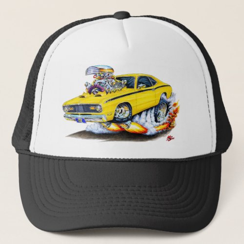 1970-74 Plymouth Duster Yellow Car Trucker Hat