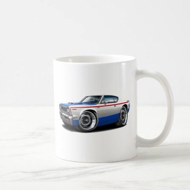 1970 AMC Rebel Machine Red-White-Blue Car Coffee Mug (Right)