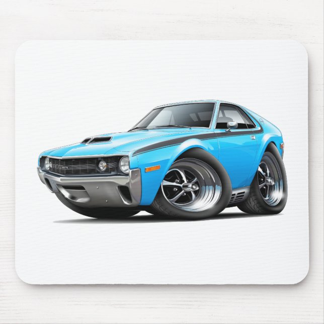 1970 AMX Big Bad Blue-Black Car Mouse Pad (Front)