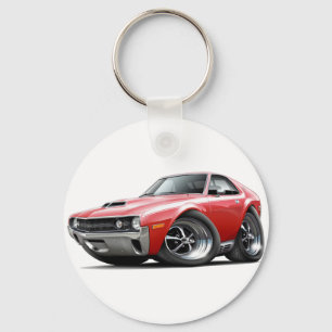 1970 AMX Red-White Car Keychain