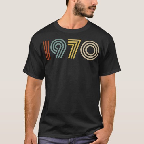 1970 Birth Year Retro Style 1 T_Shirt