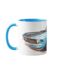 1970 Blue Mustang Mug