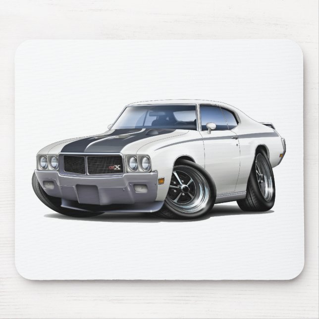 1970 Buick GSX White Car Mouse Pad (Front)