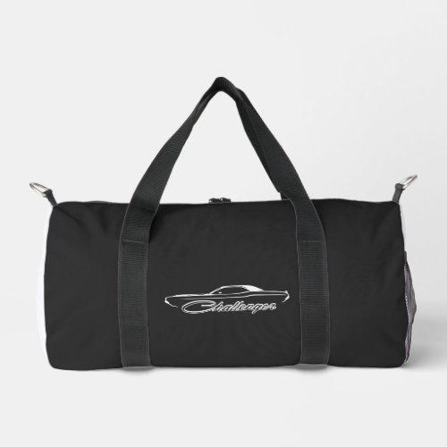 1970 Challenger Black Ghost Silhouette Duffle Bag