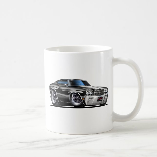 1970 Chevelle Black-White Car Coffee Mug (Right)