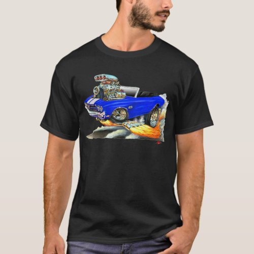 1970 Chevelle Blue_White Convertible T_Shirt