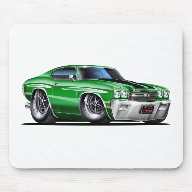 1970 Chevelle Green-Black Car Mouse Pad (Front)