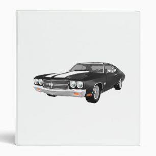 1970 Chevelle Muscle Car: Black Finish: Binder