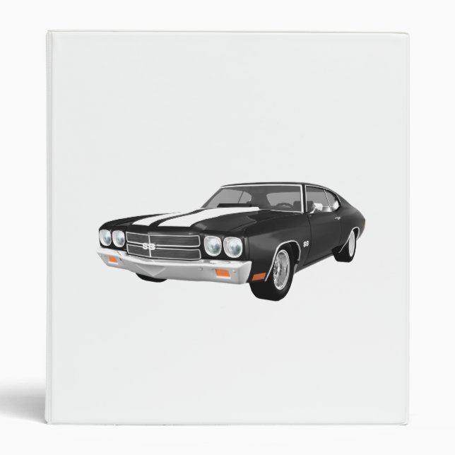 1970 Chevelle Muscle Car: Black Finish: Binder (Front)