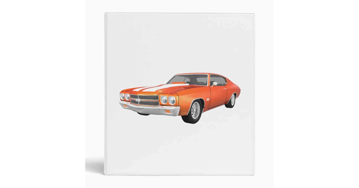 1970 Chevelle Muscle Car Orange Finish Binder Zazzle Com