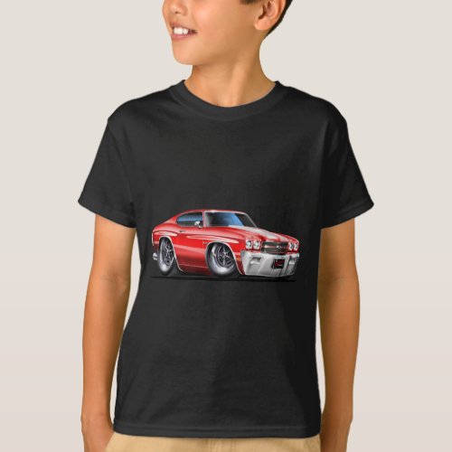 1970 Chevelle Red-White Car T-Shirt
