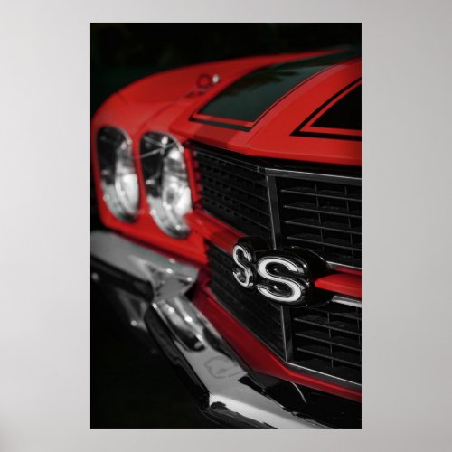 1970 Chevelle SS396 Red Poster