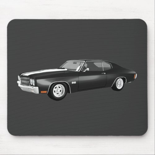 1970 Chevelle SS Black Finish Mouse Pad
