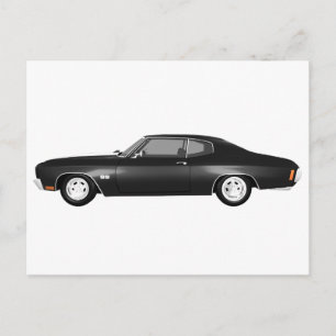 1970 Chevelle SS: Black Finish: Postcard