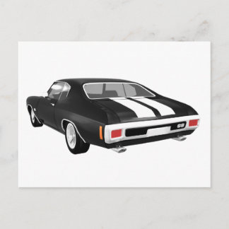1970 Chevelle SS: Black Finish: Postcard