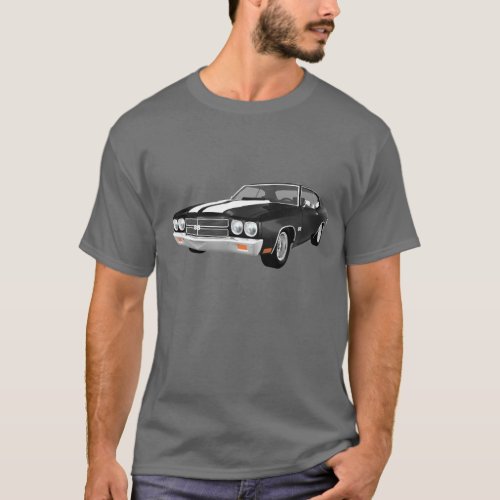 1970 Chevelle SS Black Finish T_Shirt