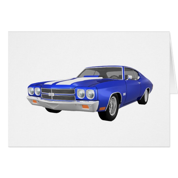 1970 Chevelle SS Blue Finish Cards