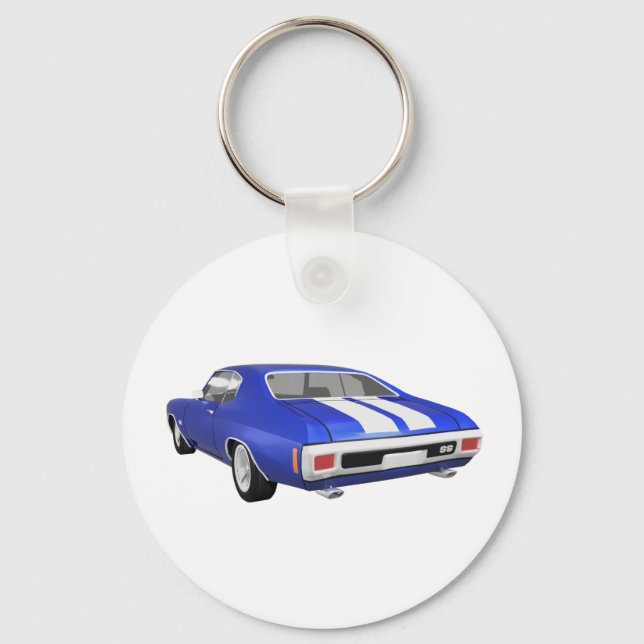 1970 Chevelle SS: Blue Finish: Keychain (Front)