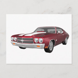 1970 Chevelle SS: Candy Apple Finish: Postcard