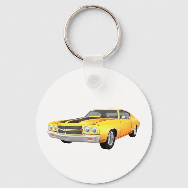 1970 Chevelle SS: Yellow Finish: Keychain (Front)