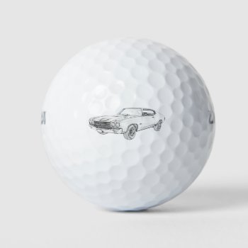 1970 Chevy Chevelle Golf Balls by PNGDesign at Zazzle