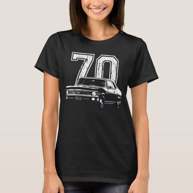 1970 Chevy Nova Ss Front Three Quarter View T-Shirt (Front)