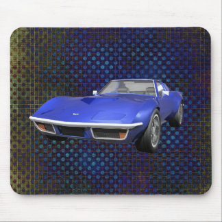 1970 Corvette Sports Car: Blue Finish: Mousepad