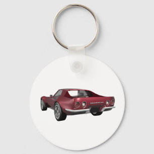 1970 Corvette Sports Car: Candy Apple Finish: Keychain