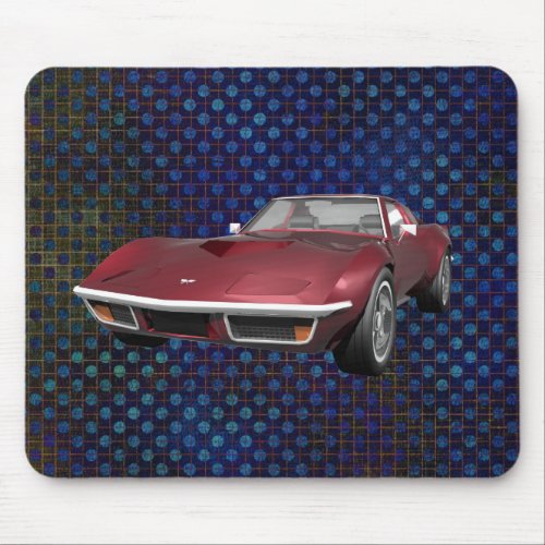 1970 Corvette Sports Car Candy Apple Finish Mouse Pad