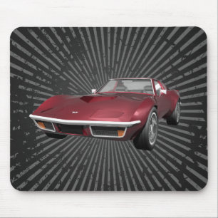1970 Corvette Sports Car: Candy Apple Finish: Mouse Pad