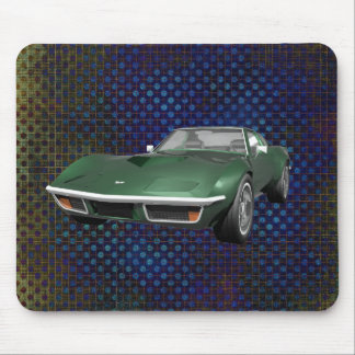 1970 Corvette Sports Car: Green Finish: Mousepad
