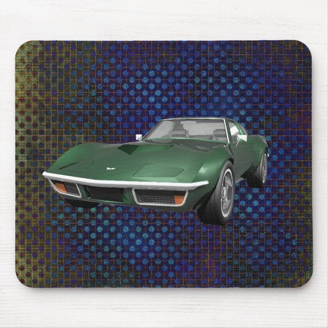 1970 Corvette Sports Car: Green Finish: Mousepad (Front)