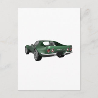 1970 Corvette Sports Car: Green Finish Postcard