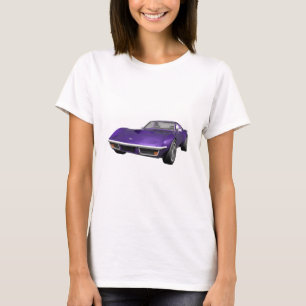 1970 Corvette Sports Car: Purple Finish: T-Shirt
