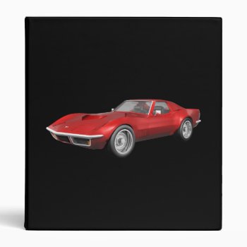 1970 Corvette Sports Car: Red Finish: Binder by spiritswitchboard at Zazzle