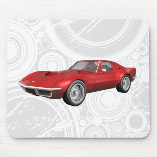 1970 Corvette Sports Car Red Finish Mousepad