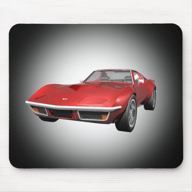 1970 Corvette Sports Car: Red Finish: Mousepad (Front)