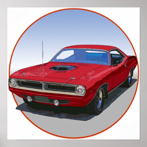 1970 Cuda Coupe Poster