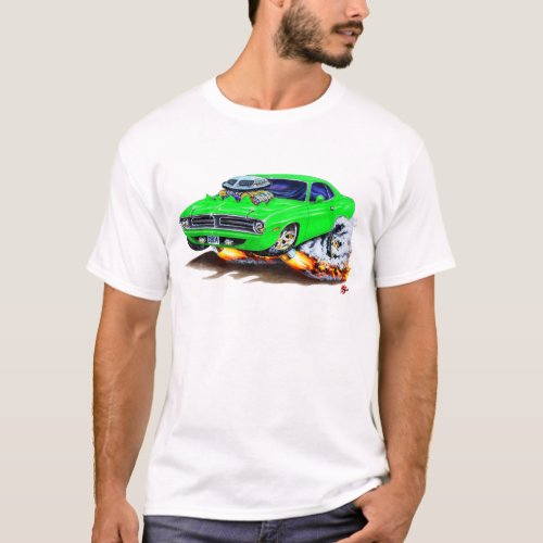 1970 Cuda Green Car T_Shirt