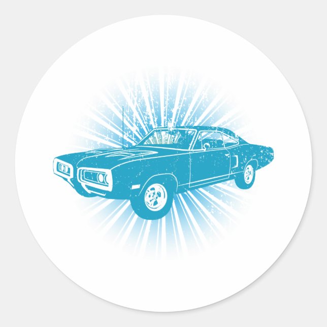 1970 Dodge Super Bee 400 Classic Round Sticker (Front)