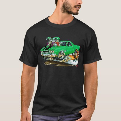 1970 El Camino Green_Black Truck T_Shirt